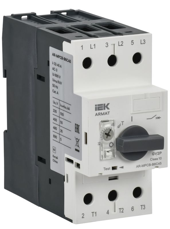 выключатель автоматический защиты двигателя b6 gv2p 32-45а armat iek ar-mpcb-b6c45 от BTSprom.by