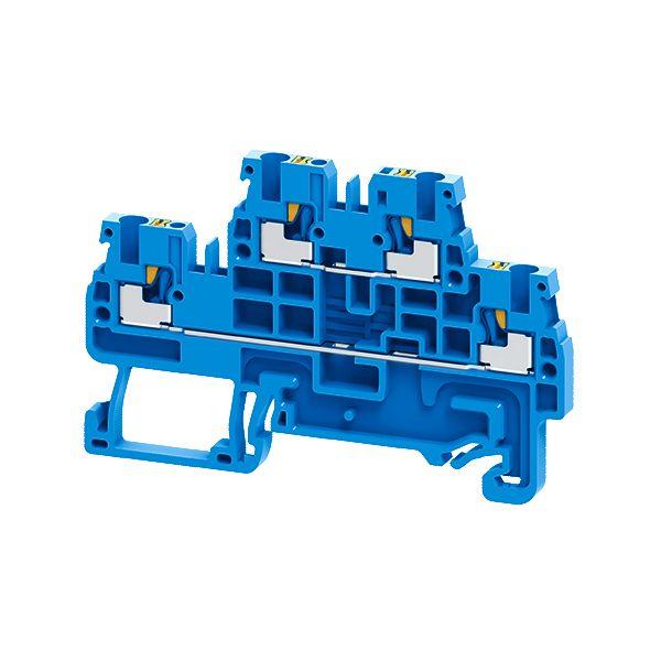 клемма 2х-ярусная push-in opticlip cpdl-2.5-2l-i-bu син. кэаз 331863 от BTSprom.by