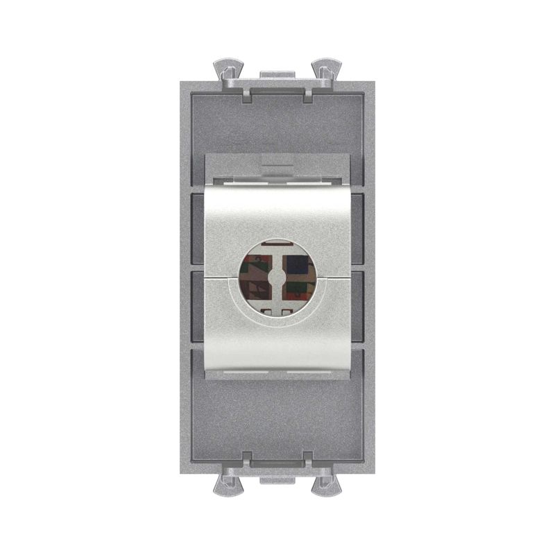  Розетка компьютерная 1мод. Avanti "Закаленная сталь" RJ45 кат.5E без шторок экранир. модульная механизм DKC 4404761 фото в каталоге от BTSprom.by