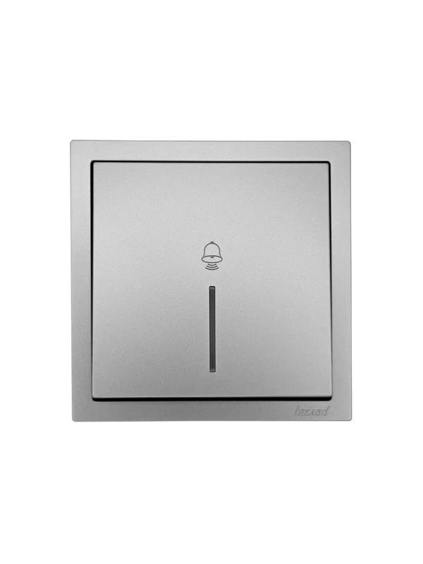  Кнопка звонка с индик. СП ZIMA IP20 безвинт. зажим сер. матов. LEZARD 704-7488-108QC фото в каталоге от BTSprom.by