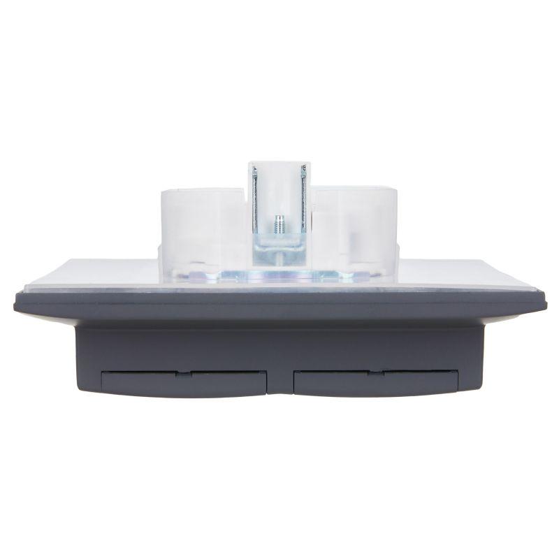  Розетка 2-м SKANDY 16А IP44 с крышкой в сборе SK-R12T титан IEK SK-R26-16-44-K48-F фото в каталоге от BTSprom.by