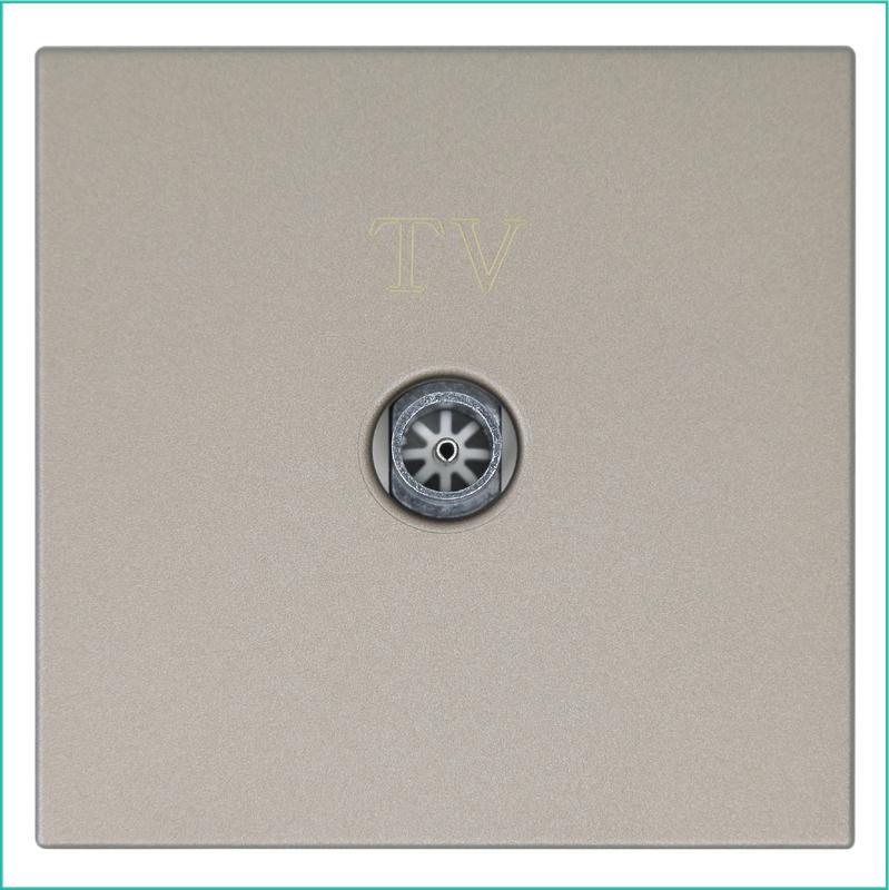 розетка телевизионная оконечная tv 1-м сп fd ф9.5мм с накладкой механизм бронза jasmart fd6001br от BTSprom.by