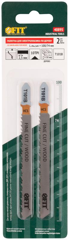  Полотно по дереву HCS шлифованные под свободным углом зубья 100/74/2.5мм (T101B) (уп.2шт) FIT 40895 фото в каталоге от BTSprom.by