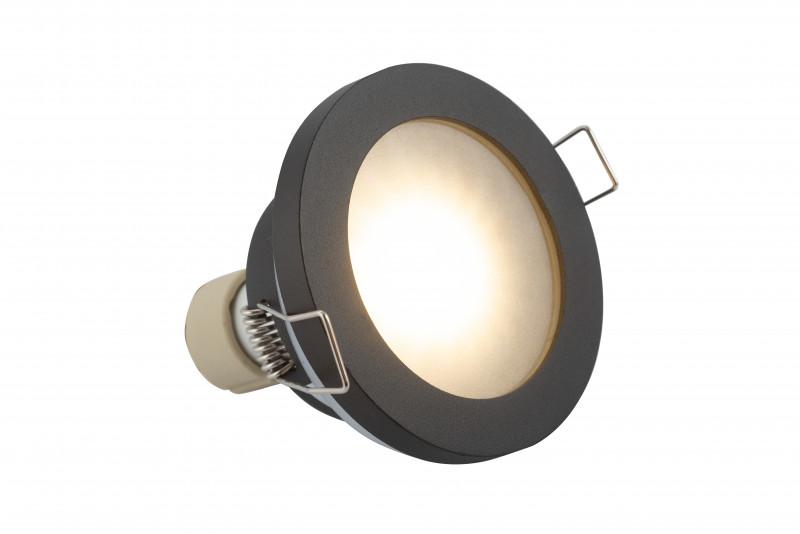  Светильник 50Вт GU10 IP44 встраив. влагозащ. алюм. черн. DENKIRS 427067 фото в каталоге от BTSprom.by