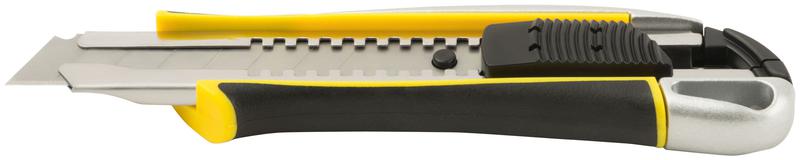  Нож технический 18мм усиленный прорезиненный 2-х сторонняя автофиксация металл. корпус профи FIT 10275 фото в каталоге от BTSprom.by