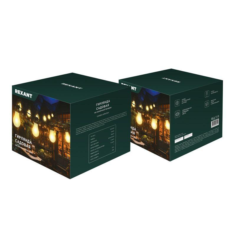  Гирлянда садовая Канэри 20м 3000К встроен. аккумулятор солнечная панель коллекция Лондон Rexant 602-2423 фото в каталоге от BTSprom.by