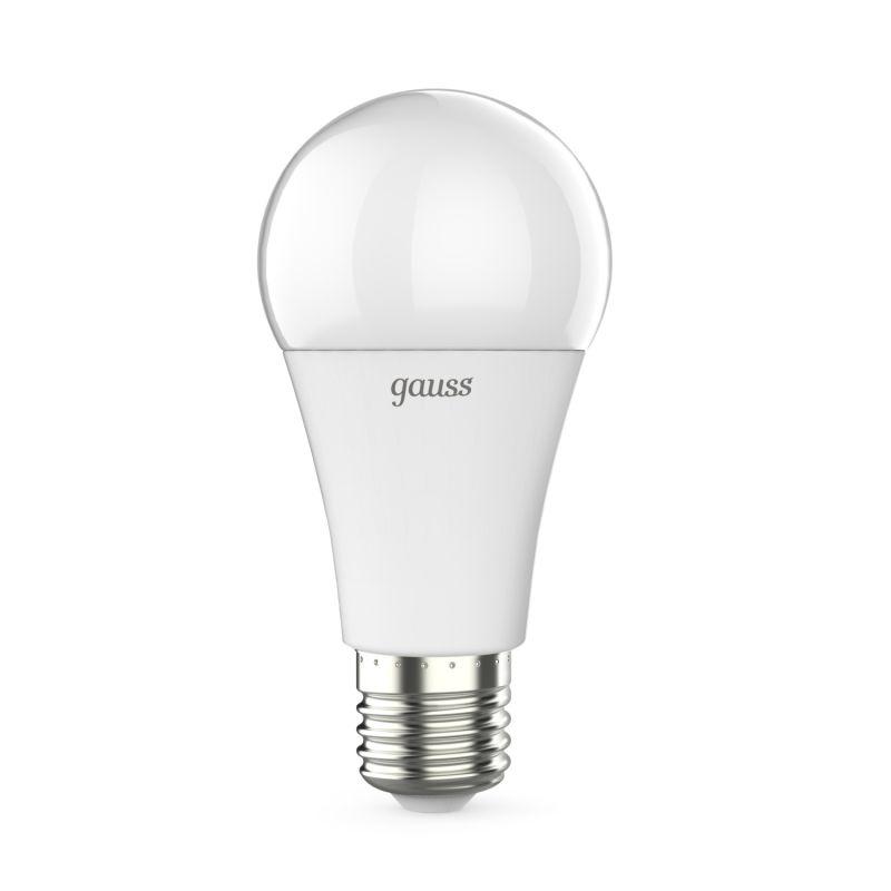 Лампа светодиодная Black 12Вт A60 грушевидная 4100К нейтр. бел. E27 1140лм шаг. диммир. GAUSS 102502212-S фото в каталоге от BTSprom.by