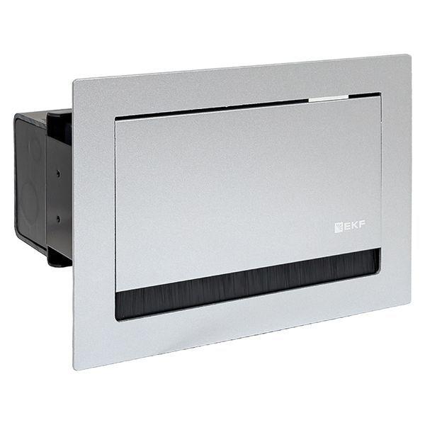  Лючок встраиваемый настольный 4 модуля C-Line EKF cl-vnl-4-s фото в каталоге от BTSprom.by