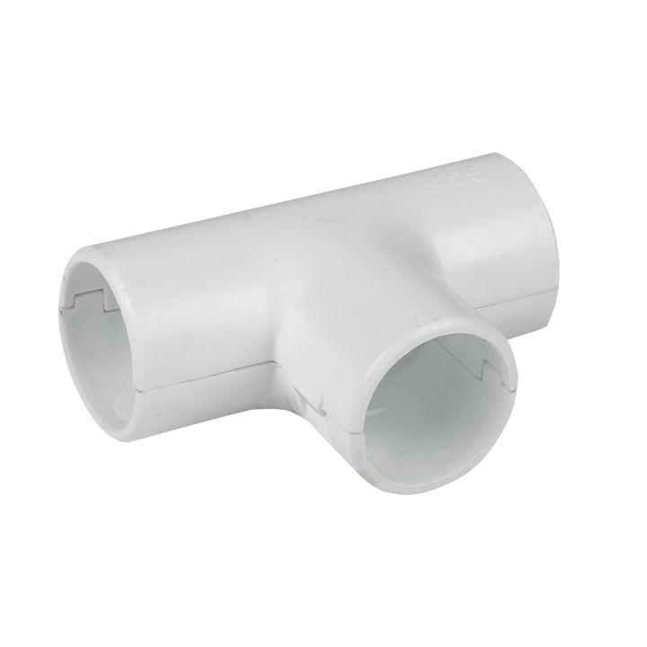 тройник соединительный для трубы 25мм бел. plast ekf tr-t-25w-r от BTSprom.by