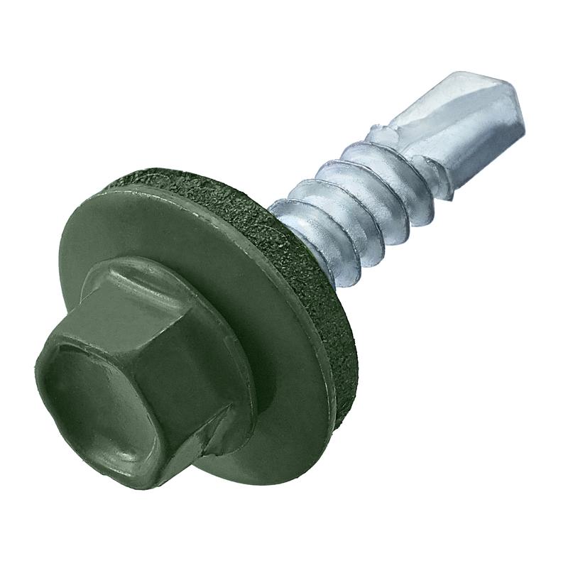 саморез кровельный 5.5х19 ral 6020 хром. зел. (коробка) (уп.70шт) стройметиз 2090214 от BTSprom.by