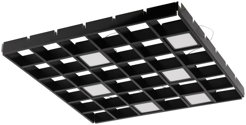 светильник светодиодный spo-646-3-5k-b6 36вт 5000к 3420лм 89х89мм грильято 100х100 домино 6 кубиков драйвер черн. (уп.6шт) эра б0063082 от BTSprom.by