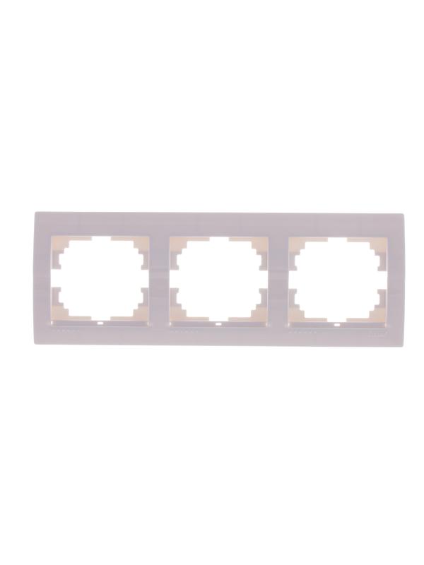 рамка 3-м deriy горизонт. бел. lezard 702-0200-148 от BTSprom.by
