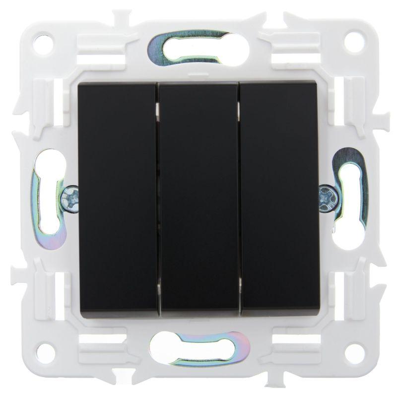  Выключатель 3-кл. SKANDY 10А SK-V11Bl черн. IEK SK-V30-0-10-K02 фото в каталоге от BTSprom.by