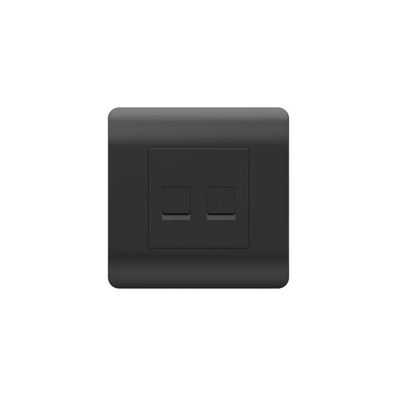 розетка компьютерная 2-м new3-e rj45 черн. chint 431503 от BTSprom.by