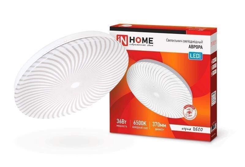 светильник светодиодный deco аврора 36вт 230в 6500к 2340лм 370х50мм in home 4690612037417 от BTSprom.by