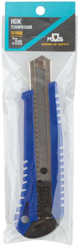  Нож технический пластиковый 18мм MOS 10195М фото в каталоге от BTSprom.by