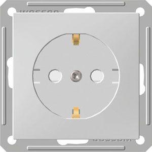 розетка 1-м сп w59 16а ip20 с заземл. защ. шторки механизм бел. se rs16-152-1-86 от BTSprom.by