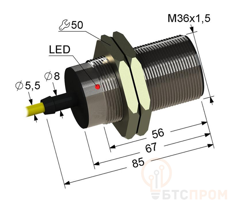Выключатель бесконтактный PS2-36M85-12B11-Z (ВБ2.36М.85.12.1.1.Z) МЕГА-К A8010-T1806 фото в каталоге от BTSprom.by  Выключатель бесконтактный PS2-36M85-12B11-Z (ВБ2.36М.85.12.1.1.Z) МЕГА-К A8010-T1806 фото в каталоге от BTSprom.by