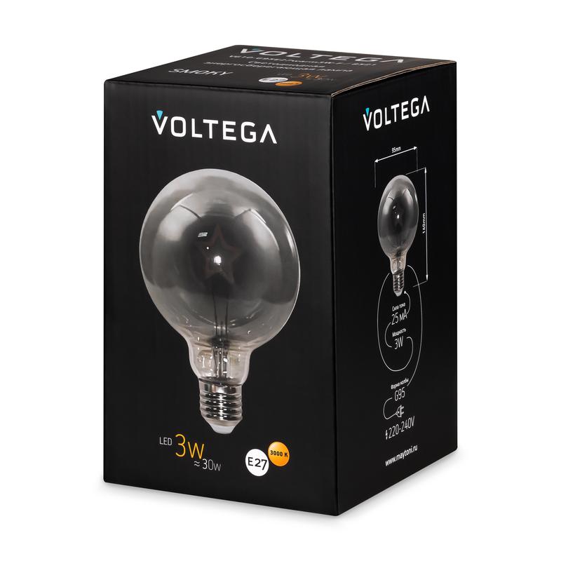 Лампа светодиодная Loft Led G95 3Вт 3000К E27 Voltega 8521 фото в каталоге от BTSprom.by
