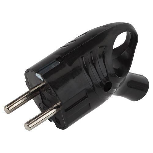 вилка с заземл. угловая с кольцом 16а черн. vx4-b эра б0039677 от BTSprom.by