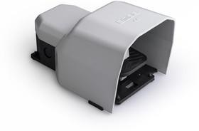 педаль одиночная 1но+1нз с фиксацией с защитным кожухом (алюм.) сер. цвета (250в ac 4а) ip65 emas pdks11bx11g от BTSprom.by