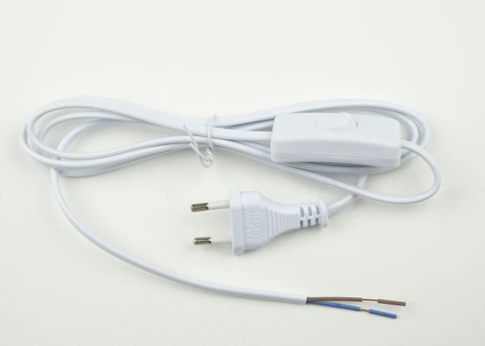 шнур сетевой ucx-c10/02a-170 white с вилкой и выкл. 2а 500вт 1.7м бел. uniel ul-00004428 от BTSprom.by