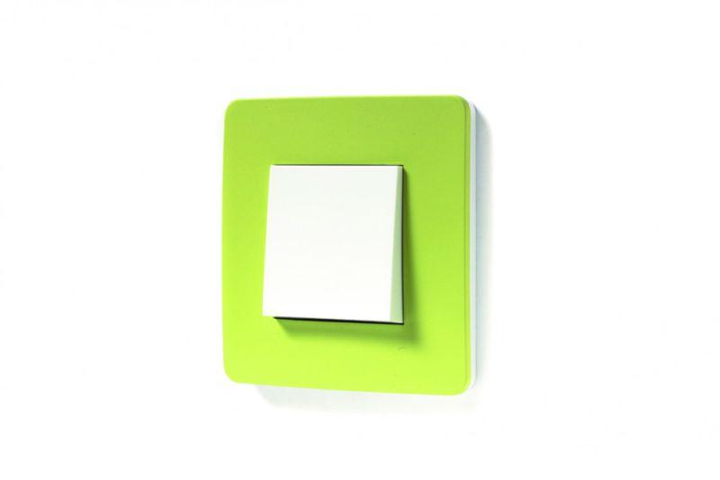  Рамка 1-м UNICA STUDIO зел. яблоко/бел. SchE NU280211 фото в каталоге от BTSprom.by