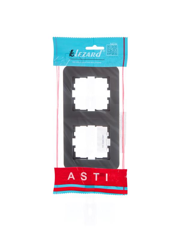  Рамка 2-м ASTI вертикал. черн. бархат LEZARD 7081-4200-152 фото в каталоге от BTSprom.by