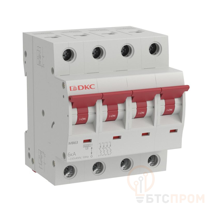  Выключатель автоматический модульный 4п D 25А 4.5кА YON макс (YON max) MB63 YON MB63S-4PD25 фото в каталоге от BTSprom.by
