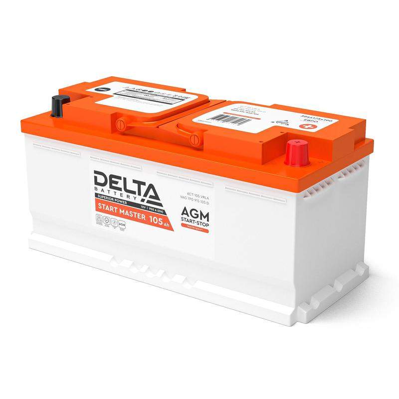 аккумулятор 12в 105а.ч start master 12105 delta 3401010420001 от BTSprom.by