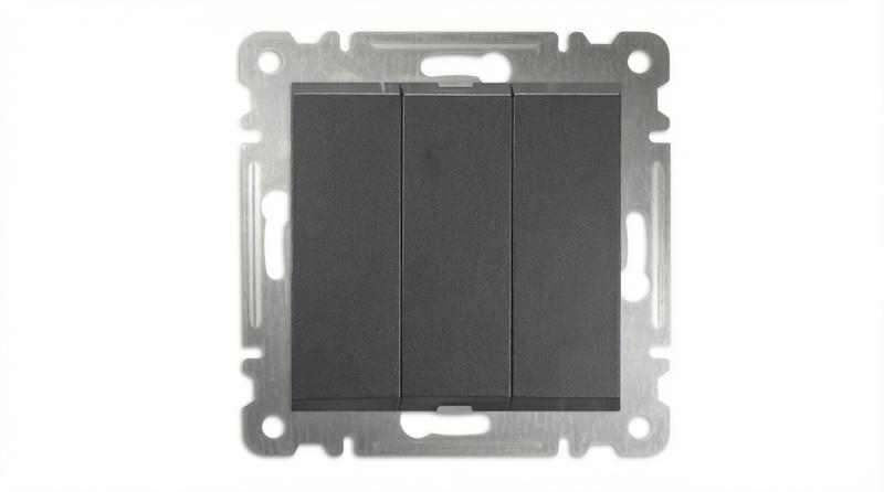 выключатель 3-кл сп 10а ip20 250в механизм дым. makel 57050091 от BTSprom.by