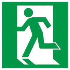 этикетка самоклеящаяся 50х50мм "выход здесь" (левосторонний) iek ypc30-50vz-lstr от BTSprom.by