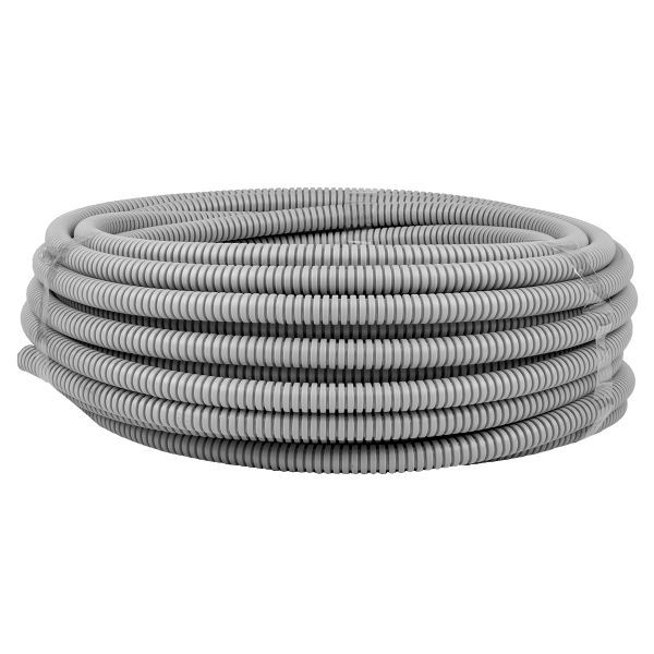труба гофрированная пвх d16мм с протяжкой сер. (уп.25м) plast proxima ekf tg-z-16-25n от BTSprom.by