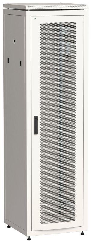 шкаф сетевой linea n 19дюйм 47u 600х600мм перфорир. передн. дверь сер. itk ln35-47u66-p от BTSprom.by