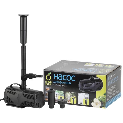  Насос для фонтана с насадками 35Вт 2000 л/ч макс. подъем воды 2.5м GANF01-02 Green Apple Б0031968 фото в каталоге от BTSprom.by
