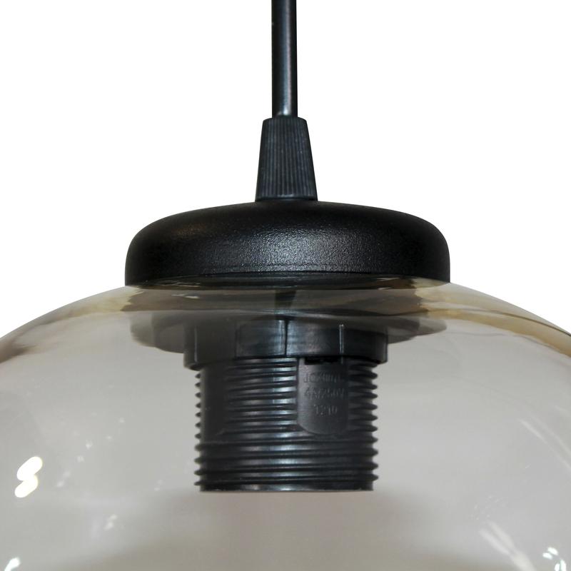  Светильник НСБ 01-3х60-130 "Мила" 231 прозр. корич./шнур черн./осн.черн. (инд.упак.) Элетех 1005404101 фото в каталоге от BTSprom.by