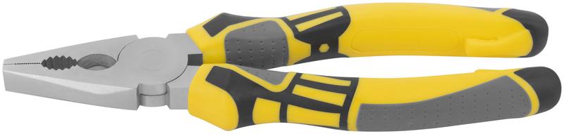  Плоскогубцы комбинированные "Смарт" трехцветные прорезиненные ручки никелевое покрытие 200мм FIT 50665 фото в каталоге от BTSprom.by