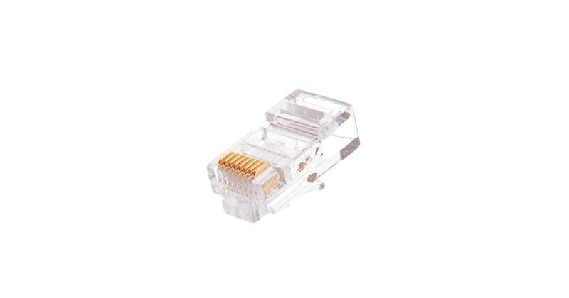 коннектор rj45 (8p8c) под витую пару кат.5e (класс d) неэкранир. 100мгц покрытие 50мкд под мж кабель круглый ввод (уп.100шт) nikomax nmc-rj88re50ud1-100 от BTSprom.by