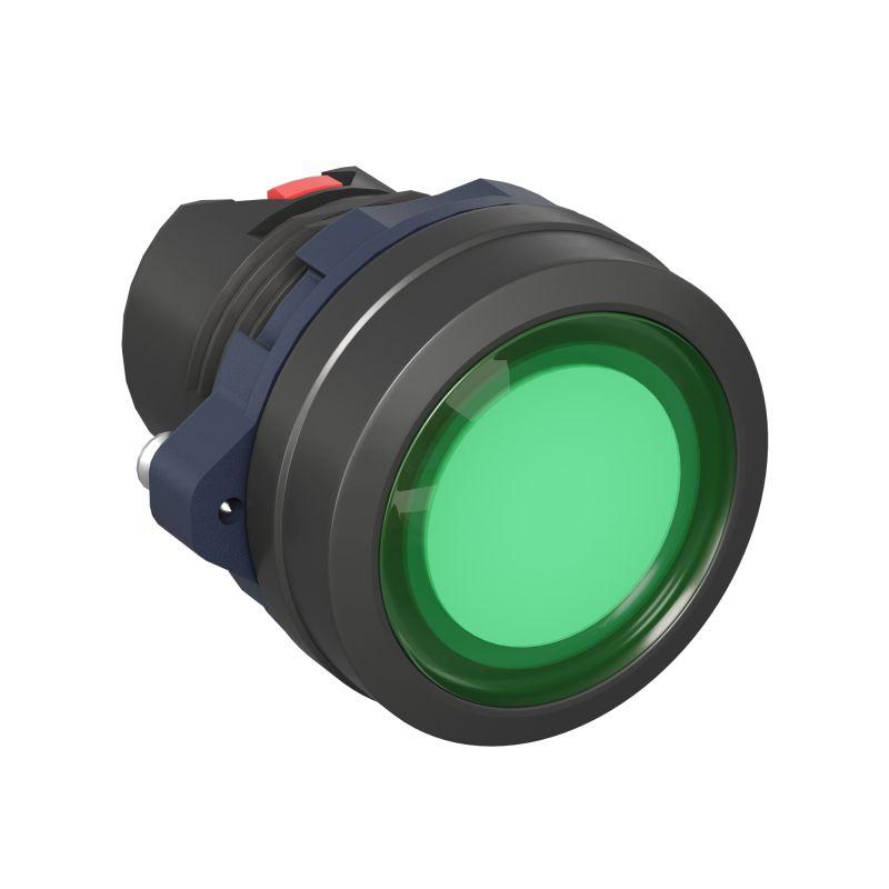 головка кнопки плоская прозрачная с фиксацией зел. dkc m22p-fllgp от BTSprom.by