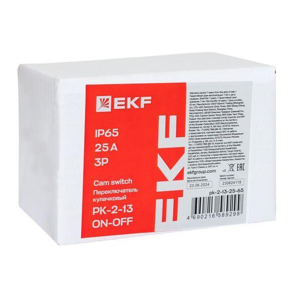  Переключатель кулачковый ПК-2-13 3п 25А "ВКЛ-ВЫКЛ" IP65 EKF pk-2-13-25-65 фото в каталоге от BTSprom.by