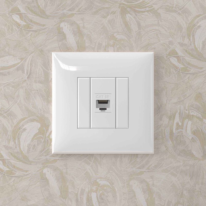  Розетка компьютерная 1-м СП Avanti "Белое облако" RJ45 кат.5E без шторок механизм DKC 4400663 фото в каталоге от BTSprom.by