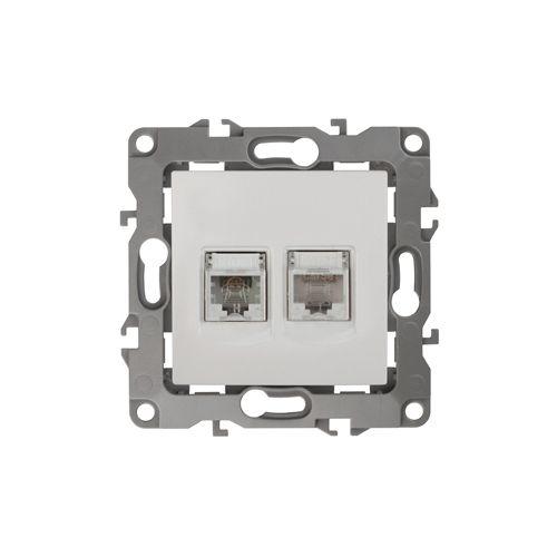 розетка компьютерная + телефонная 2-м эра12 12-3109-02 rj45 + rj11 ip20 сл. кость эра б0018249 от BTSprom.by