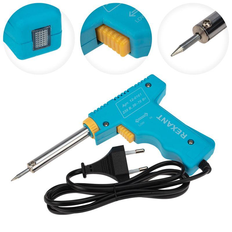  Паяльник импульсный 220В 30-70Вт Rexant 12-0161 фото в каталоге от BTSprom.by
