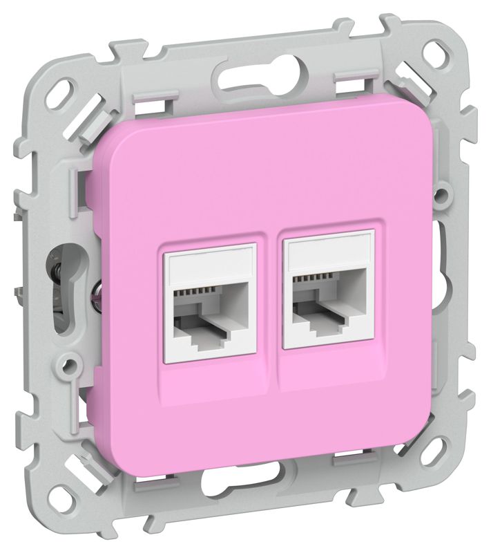 розетка компьютерная 2-м сп flite рк6-2-0-флпр rj45 кат.6 utp механизм пурпур. iek fi-k22-2-k99 от BTSprom.by