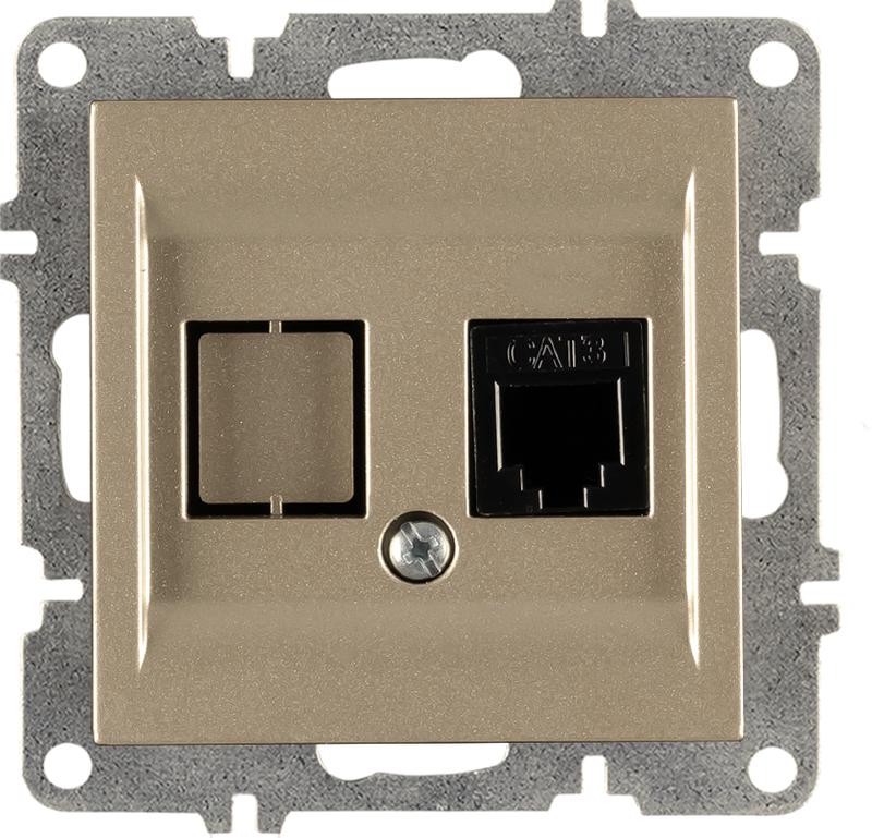 розетка телефонная 1вых. сп 1мод. lavin/karen rj45 кат.3 механизм титан arvia 50 05 2000 221 от BTSprom.by