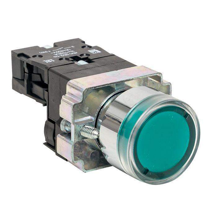 кнопка ba31 с подсветкой 230в зел. no proxima ekf xb2-bw31-230 от BTSprom.by