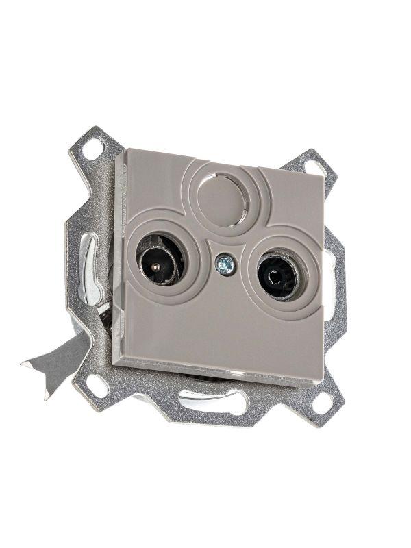  Розетка телевизионная проходная TV/R Levit 7дБ кофе макиато ABB 2CHH083607A6018 фото в каталоге от BTSprom.by