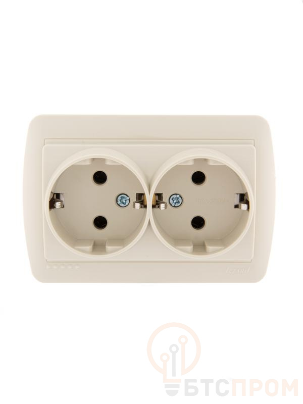 Розетка 2-м ОП Demet 16А IP20 с заземл. закрыт. корпус керамика крем. LEZARD 711-0300-127 фото в каталоге от BTSprom.by  Розетка 2-м ОП Demet 16А IP20 с заземл. закрыт. корпус керамика крем. LEZARD 711-0300-127 фото в каталоге от BTSprom.by