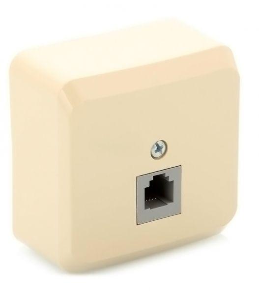розетка телефонная 1-м оп этюд крем. se tela-001k от BTSprom.by