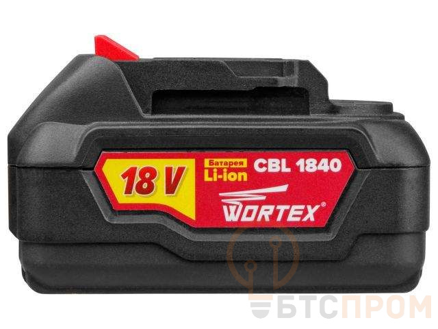  Аккумулятор WORTEX CBL 1840 18.0 В, 4.0 А/ч, Li-Ion ALL1 (18.0 В, 4.0 А/ч, индикатор заряда, обрезиненный корпус) фото в каталоге от BTSprom.by